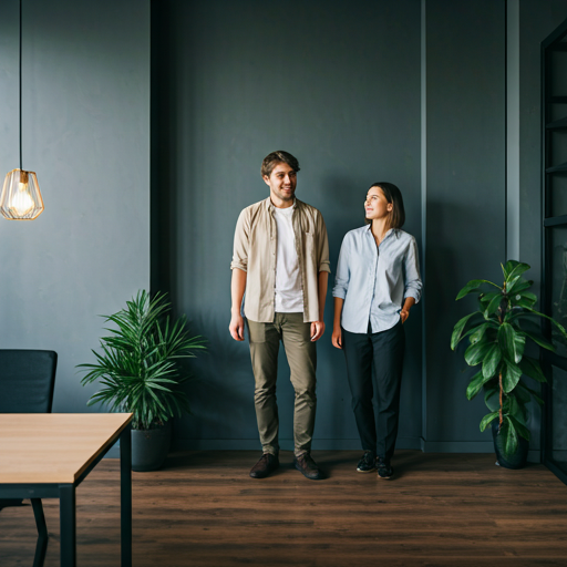 Professional team collaborating in a modern office